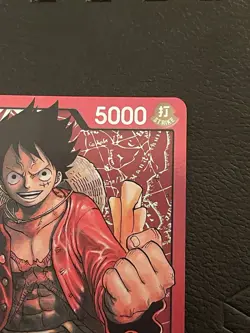 One Piece TCG MONKEY.D. LUFFY ENGLISH PRE-ERRATA FOIL LEADER NM ST01-001 EN - Image 3