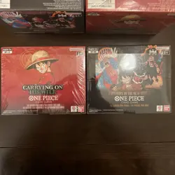 One Piece OP13 Carrying on His Will & OP09 Emperors in the New World SEALED Box - Image 1