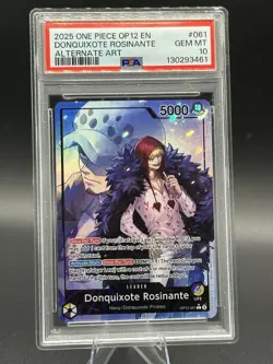 🔥One Piece- DONQUIJOTE ROSINANTE (Alternate Art) OP12-061 PSA GEM/MINT 10!🔥 - Image 1