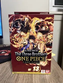 ONE PIECE THE THREE BROTHERS ULTRA DECK ST-13 ENGLISH NEW FACTORY SEALED!! - Image 1