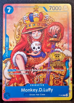 Monkey.D.Luffy (2nd Anniversary Stamped Promo) P-043 One Piece TCG English - Image 1