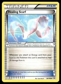 Healing Scarf 84/108 Pokemon Card Roaring Skies Uncommon Trainer Near Mint T10 - Image 1