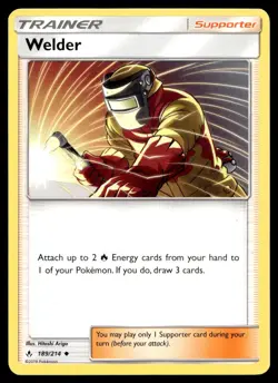 Welder 189/214 Pokemon Card Unbroken Bonds Uncommon Trainer Near Mint E20 - Image 1