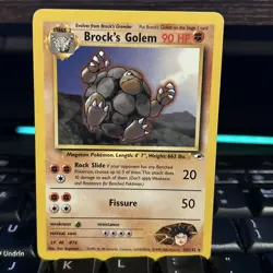 BROCK’S GOLEM - Gym Heroes - 20/132 - Rare - Pokemon Card - EXC/NM - Image 1