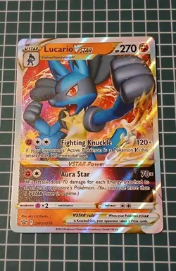 Lucario VSTAR SWSH214 NM Full Art Promo Rare Pokemon Card - Image 1