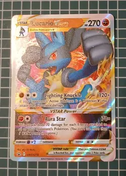Lucario VSTAR SWSH214 NM Full Art Promo Rare Pokemon Card - Image 2