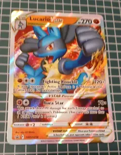Lucario VSTAR SWSH214 NM Full Art Promo Rare Pokemon Card - Image 3