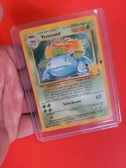 Venusaur Base Set Holo Swirl Pokemon Card Combo SET 25th Celebrations 015/102 - Image 4