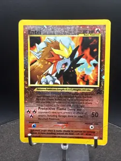Pokemon Card Entei #34 Black Star WOTC Movie Black Star Promo Reverse Holo - Image 1