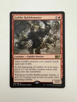 Goblin Rabblemaster MTG Magic the Gathering Card LP Lightly Played M15 - Image 1