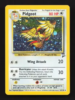 Pidgeot 14/130 Holo Rare Base Set 2 MP Pokemon Card - Image 1