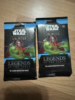 Star Wars Unlimited Legends of The Force 16-Card Booster Pack Sealed Lot of 2 - Image 1