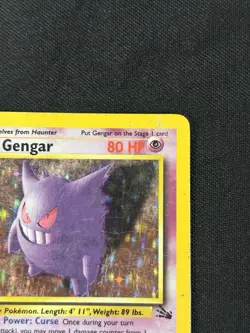 Gengar 5/62 Holo Rare Fossil Heavily Played Pokemon Card - Image 3