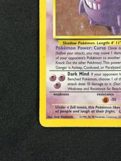 Gengar 5/62 Holo Rare Fossil Heavily Played Pokemon Card - Image 4