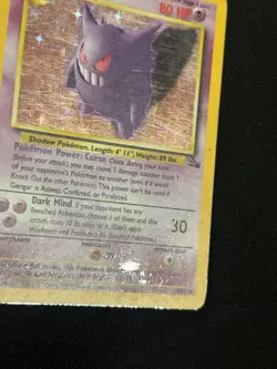 Gengar 5/62 Holo Rare Fossil Heavily Played Pokemon Card - Image 5