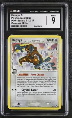 CGC 9 MINT Deoxys 2006 POP Series 4 2/17 Cosmos Holo Pokemon Card - Image 1