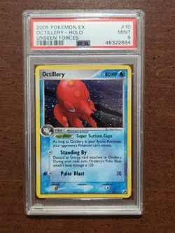 🔥🔥PSA 9 Octillery Holo Rare Pokemon Card EX Unseen Forces 10/115 Mint🔥🔥 - Image 1