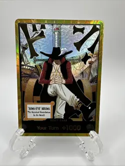 DON!! Card Gold Frame Mihawk OP14 - The Azure Sea's Seven | One Piece Card Game - Image 1