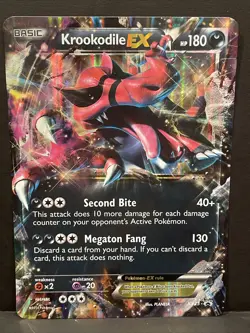 Pokemon EX, Krookodile EX, Jumbo Playing Card (Dated 2014) Excellent Condition - Image 1