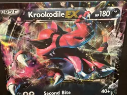 Pokemon EX, Krookodile EX, Jumbo Playing Card (Dated 2014) Excellent Condition - Image 2