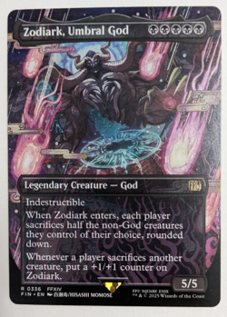 Zodiark, Umbral God (0336) Borderless, Final Fantasy FIN, Magic MtG, Regular NM! - Image 1
