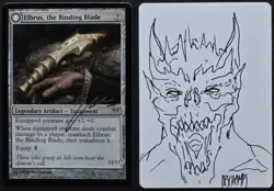 SKETCHED MtG Magic _Deschamps Dark Ascension Artist Proof _ ELBRUS BINDING BLADE - Image 1