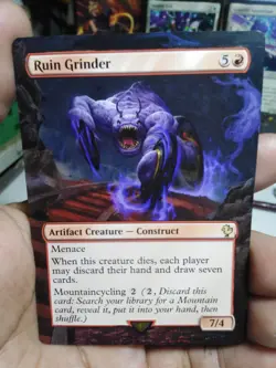 Ruin Grinder MTG Final Fantasy Commander Hand Painted Extended Full Altered Art - Image 2