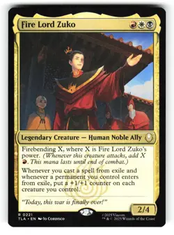Fire Lord Zuko #221 (Non-Foil) (NM) Avatar: The Last Airbender Magic MTG - Image 1