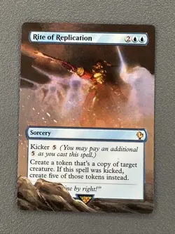 Rite of Replication MTG Final Fantasy Commander Hand Painted Full Altered Art v - Image 1