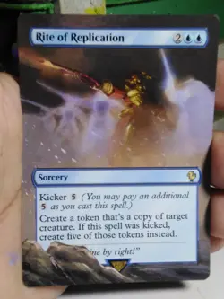 Rite of Replication MTG Final Fantasy Commander Hand Painted Full Altered Art v - Image 2