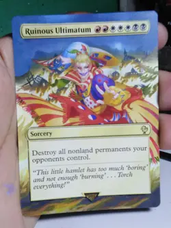 Ruinous Ultimatum MTG Final Fantasy Commander Hand Painted Extended Altered Art - Image 2