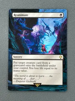 Reanimate MTG Final Fantasy Commander Hand Painted Borderless Full Altered Art v - Image 1