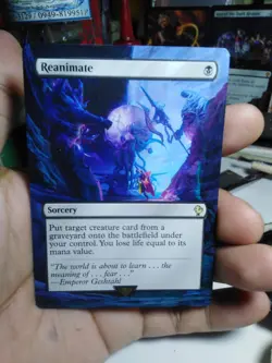 Reanimate MTG Final Fantasy Commander Hand Painted Borderless Full Altered Art v - Image 2