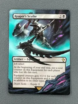Reaper's Scythe MTG Final Fantasy Commander Hand Painted Borderless Altered Art - Image 1