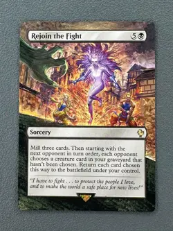 Rejoin the Fight MTG Final Fantasy Commander Hand Painted Borderless Altered Art - Image 1