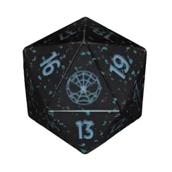 Magic the Gathering Spider-man Prerelease D20 Black Blue Spindown Dice 2025 - Image 1