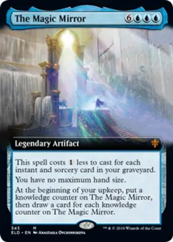 1x The Magic Mirror ~ Extended Art - Foil NM-Mint, English Throne of Eldraine MT - Image 1