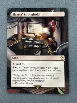 Slayers Stronghold MTG Murders at Karlov Manor Hand Painted Extended Altered Art - Image 1