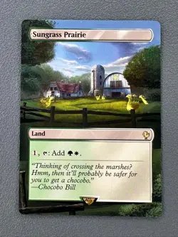 Sungrass Prairie MTG Final Fantasy Commander Hand Painted Borderless Altered Art - Image 1