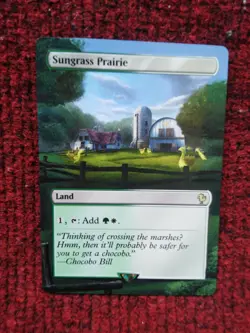 Sungrass Prairie MTG Final Fantasy Commander Hand Painted Borderless Altered Art - Image 2
