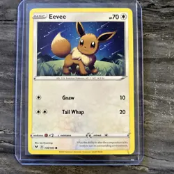 Eevee 130/185 Sword & Shield Vivid Voltage Regular Pokemon Card TCG - Image 1
