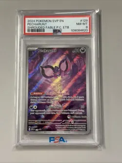 Pokemon Shrouded Fable Pecharunt Pokemon Center ETB Psa 8 - Image 1