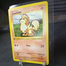 Pokemon Base Set Shadowless 1st Edition Uncommon: Growlithe 28/102 NM-LP - Image 2