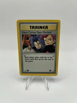 Pokemon TCG Here Comes Team Rocket! 15/82 Team Rocket 1st Edition Holo Rare - LP - Image 1