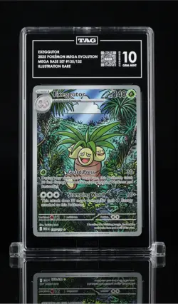 Pokemon TCG - Exeggutor 135/132 - ME01: Mega Evolution - HOLO RARE - TAG GRADED - Image 1