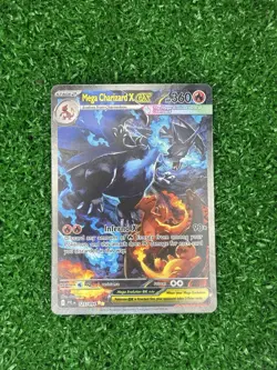 2025 Pokemon Phantasmal Flames Mega Charizard X EX 125/094 Full Art English - Image 1