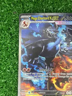 2025 Pokemon Phantasmal Flames Mega Charizard X EX 125/094 Full Art English - Image 3