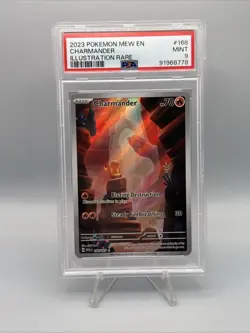 PSA 9 MINT Charmander Illustration Rare 168/165 SV Pokemon 151 2023 English - Image 1