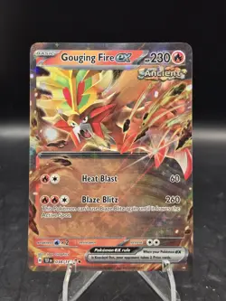 Pokemon TCG Gouging Fire ex 038/162 Sv05: Temporal Forces Double Rare Holo NM - Image 1