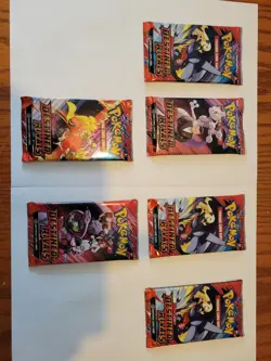 Pokemon TCG Destined Rivals Booster Pack Lot of 6 - Image 1